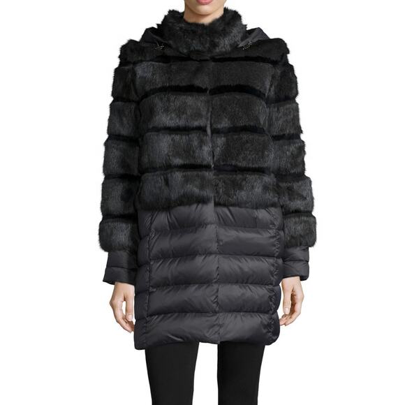 Dawn Levy Women's Tallula Convertible Puffer Duck Down/ Fur Coat Women's Large - Picture 1 of 16